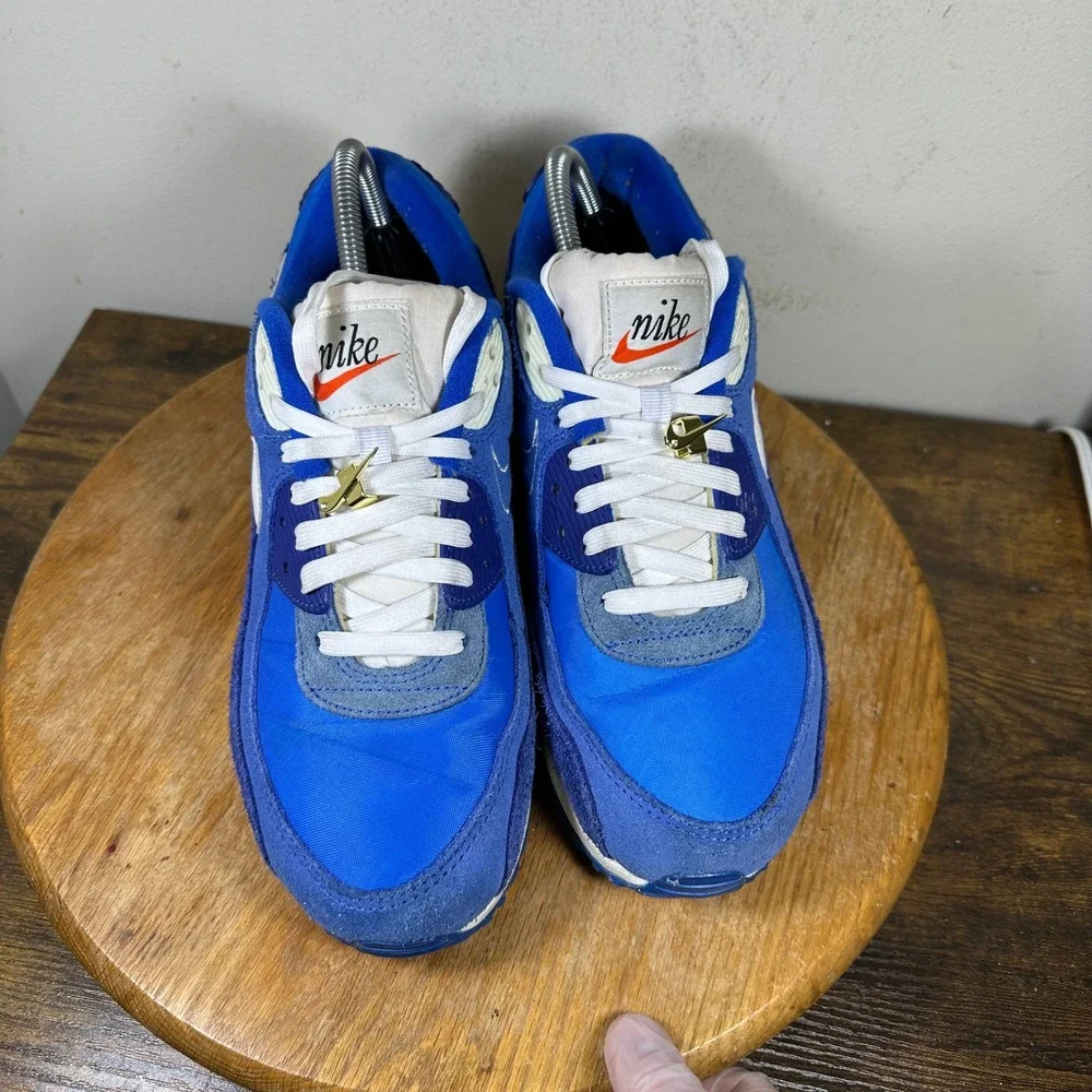 Nike Air Max 90 SE First Use Signal Blue Mens Sneakers DB0636-400 Size 10